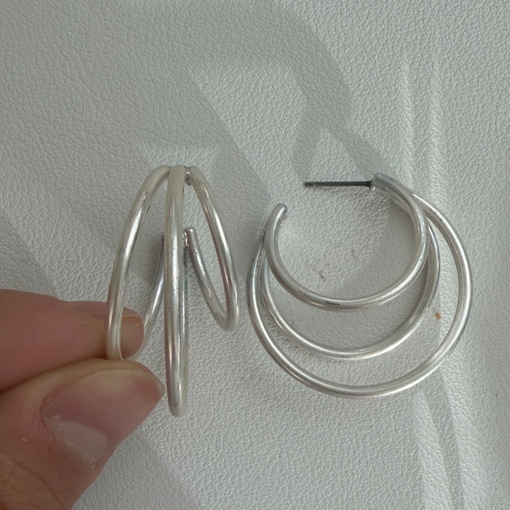Madewell Silver Hoop Earrings
